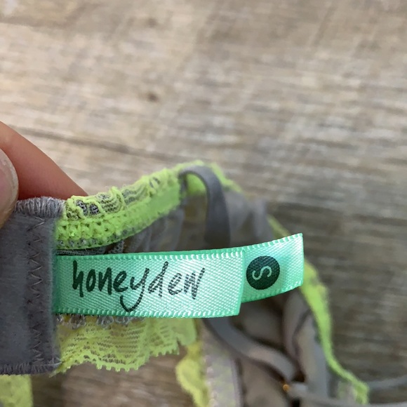 Honey Dew Yellow Bralette SZ S - Picture 3 of 3
